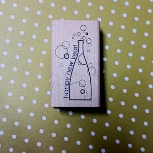 🔹️Wood/rubber New Year stamp